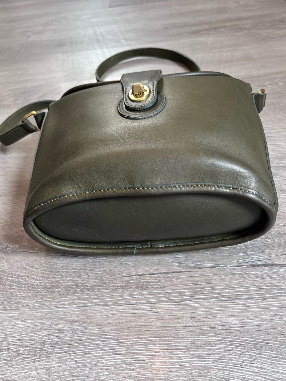 Vintage Coach Olive Green Nottingham #9948 - Picture 3 of 12